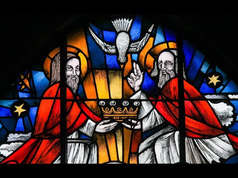 trinity holy spirit stained glass son father catholic god royalty explained church june sunday most depicting syllable words topics dreamstime