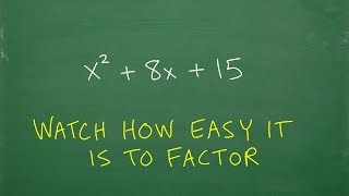 EASY Way to factor a quadratic trinomial