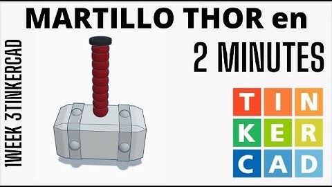 Martillo de Thor 3D en TinkerCad | Diseños Tinkercad