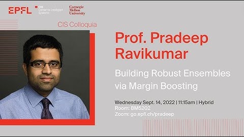 "Building Robust Ensembles via Margin Boosting" Prof. Pradeep Ravikumar, Carnegie Mellon University