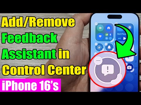 ????️iPhone 1616 Pro Max: AddRemove the Feedback Assistant In Control Center | iOS 18 Tips
