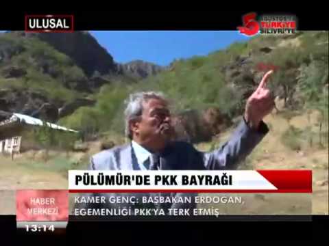 PÜLÜMÜR'DE PKK BAYRAĞI