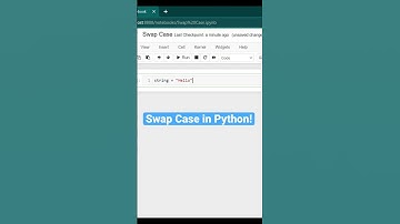 Swap Case in Python! #shorts #python #programming #coding