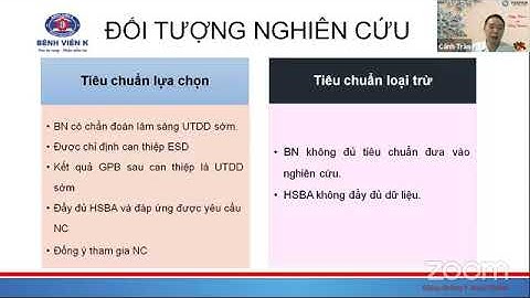 CẮT TÁCH DƯỚI NIÊM MẠC QUA NỘI SOI ỐNG MỀM ĐIỀU TRỊ UNG THƯ DẠ DÀY SỚM | ThS. BS. Trần Đức Cảnh