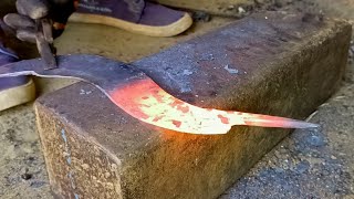 today i made a vegitable cutter | forging knife | blacksmith