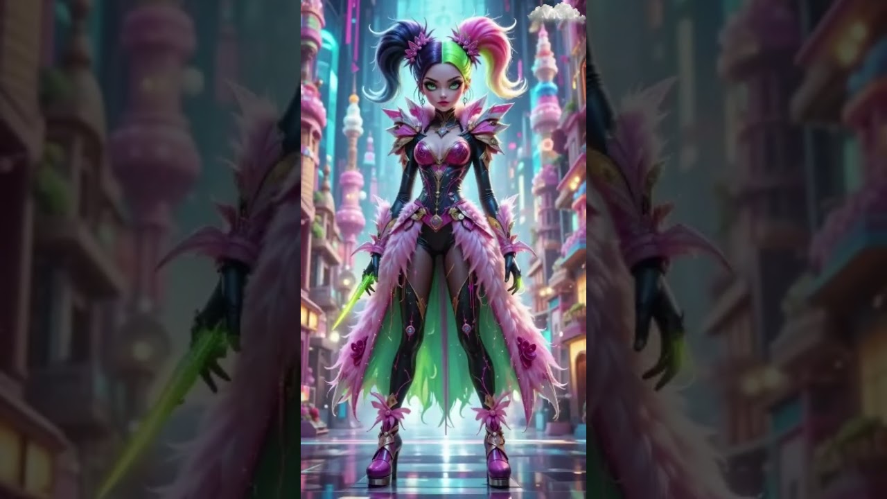 Glitch Enchantress: The Ultimate Fusion of Cruella and Vanellope!