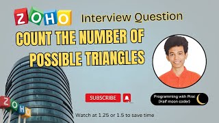 Count the Number of Possible Triangles | GFG | Approach + Code with explanation.