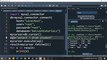 python MySQL where clause| Python MySQL Connectivity | MySQL 06