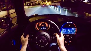 MINI Cooper 2019  night POV drive (AMBIENT LIGHTS & Mini Visual Boost)