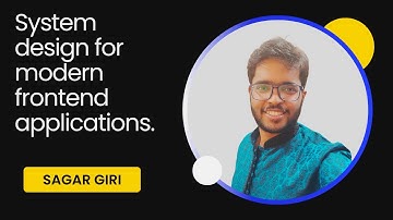 Frontend system design - Session 1 - The intro