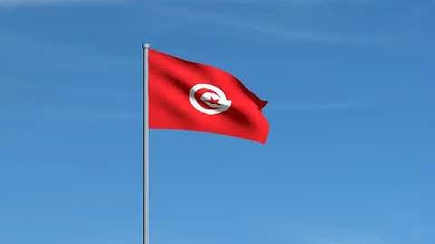 Tunisia flag waving