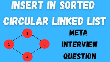 insert In Sorted Circular Linked List | Meta interview question