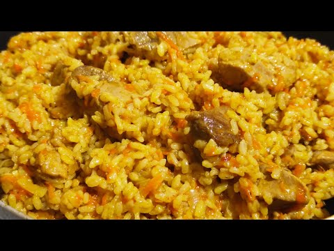 Как приготовить домашний плов из круглого риса ! Получается вкусный и расыпчатый