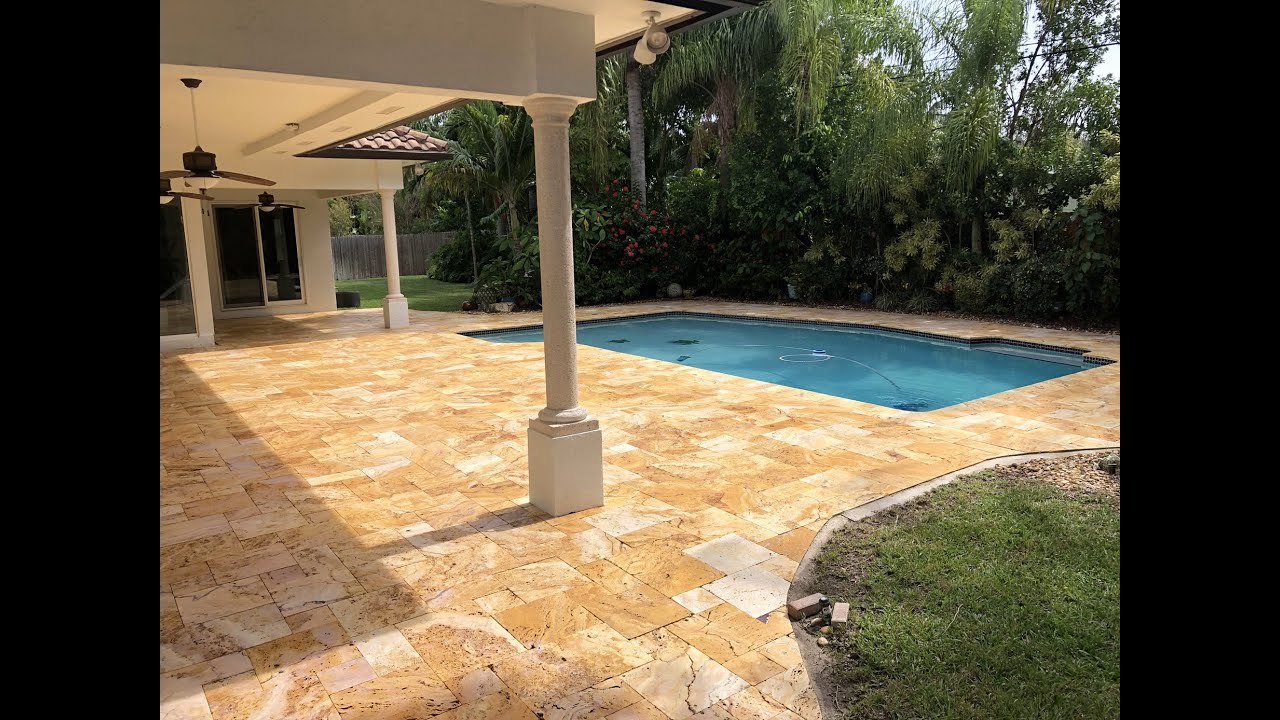 Tumbled Travertine Pavers Should I Seal YouTube