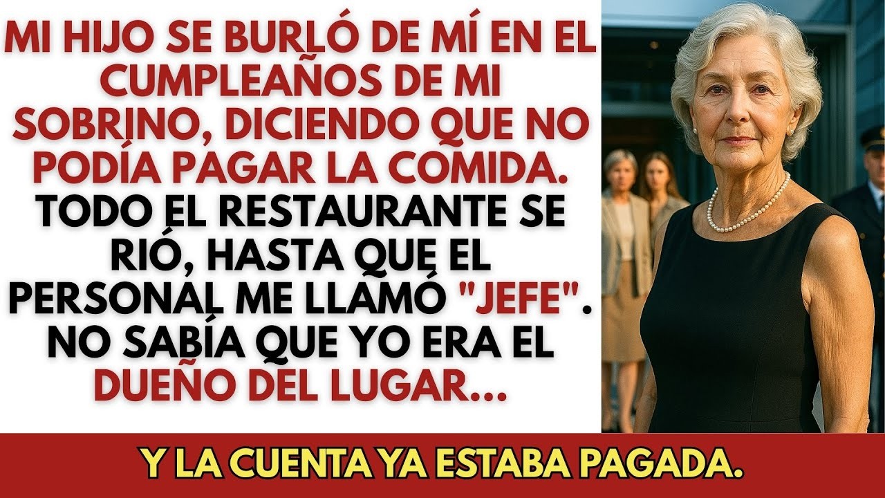 Mi hijo se burló en la cena — luego el mesero me llamó “jefa”