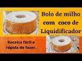 Bolo de fubá com coco. Fácil de fazer e fica delicioso.