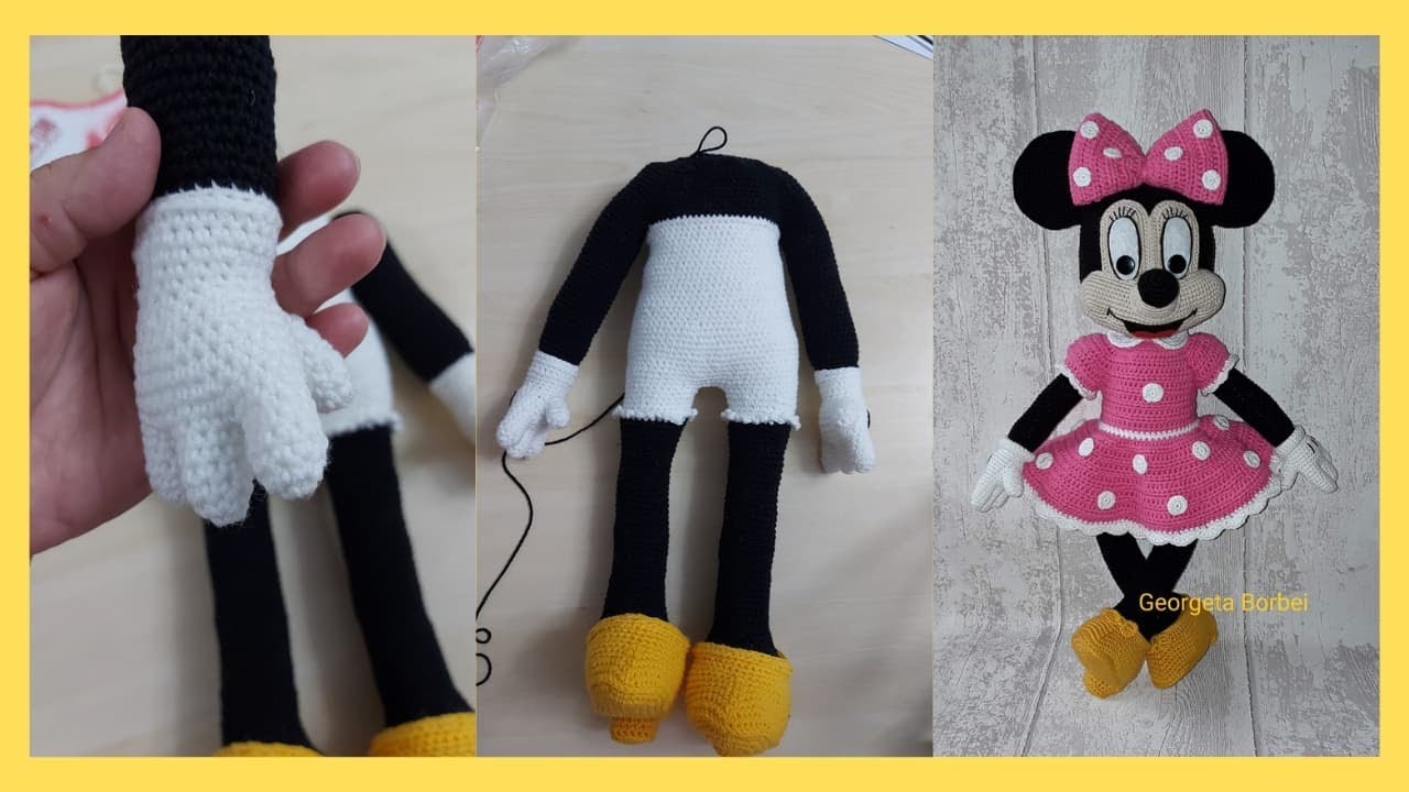 Minnie Mouse Crosetata  Partea a -II a (Corpul si mainile)