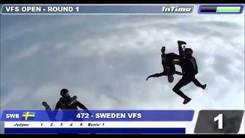 Sweden / Vertical Formation Skydiving Rd 1, Mondial 2012 Dubai