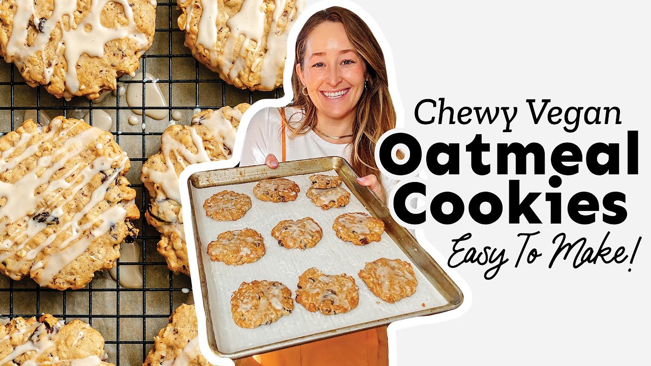 Веганское овсяное печенье с глазурью