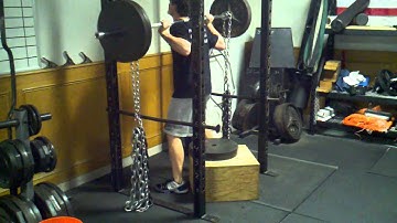 Box squats with chains- Jersey Shore Strength training for baseball