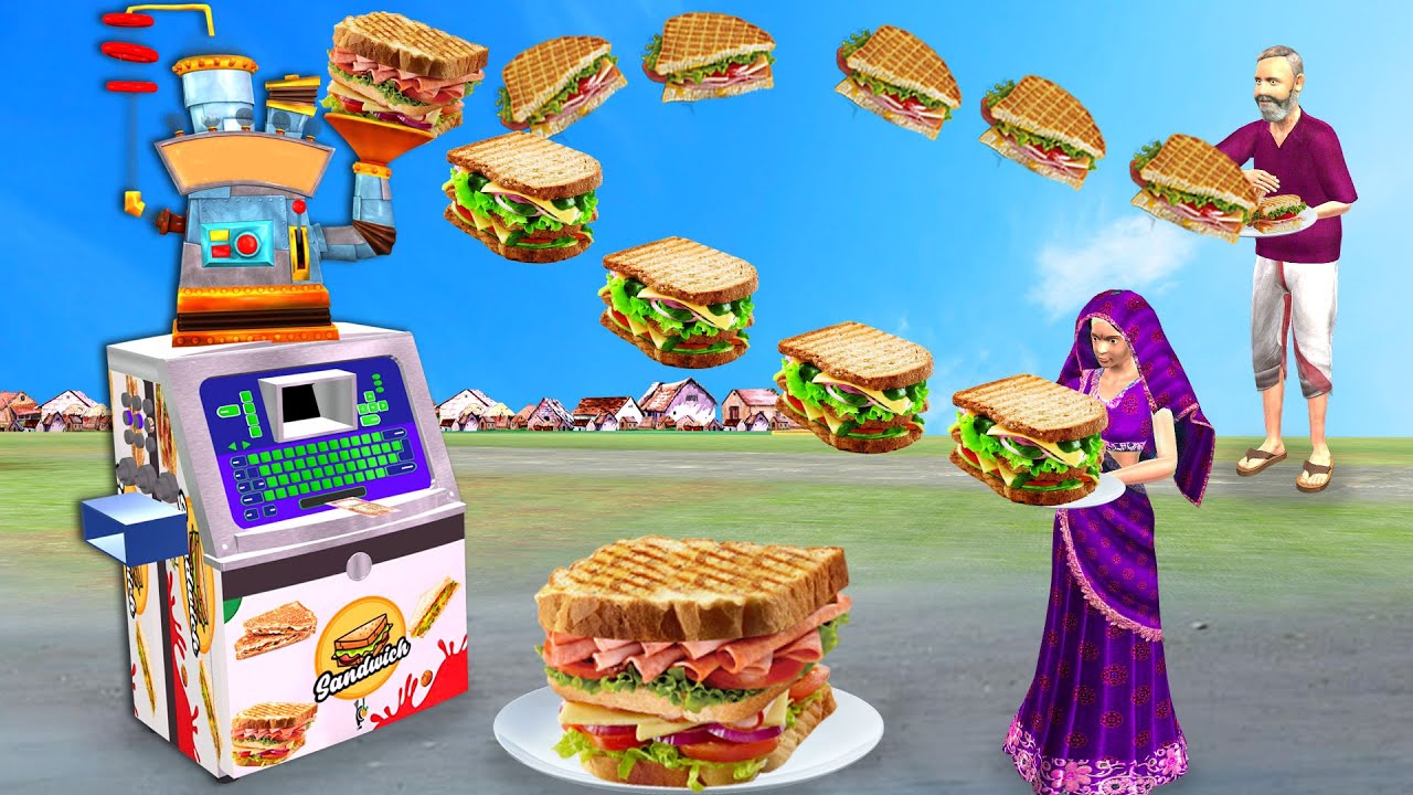 Magic Sandwhich जादुई सैंडविच मशीन Magical Sandwich Machine Hindi Comedy Video Moral ...