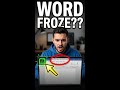 How to Fix Microsoft Word When It Freezes Before You Can Save