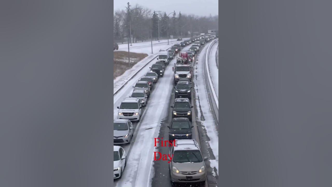 First snowfall in Edmonton YouTube
