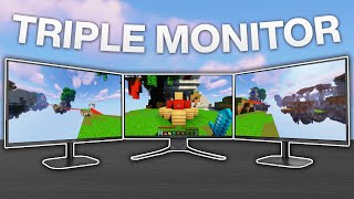 I Played Bedwars With Triple Monitors @Fiizy