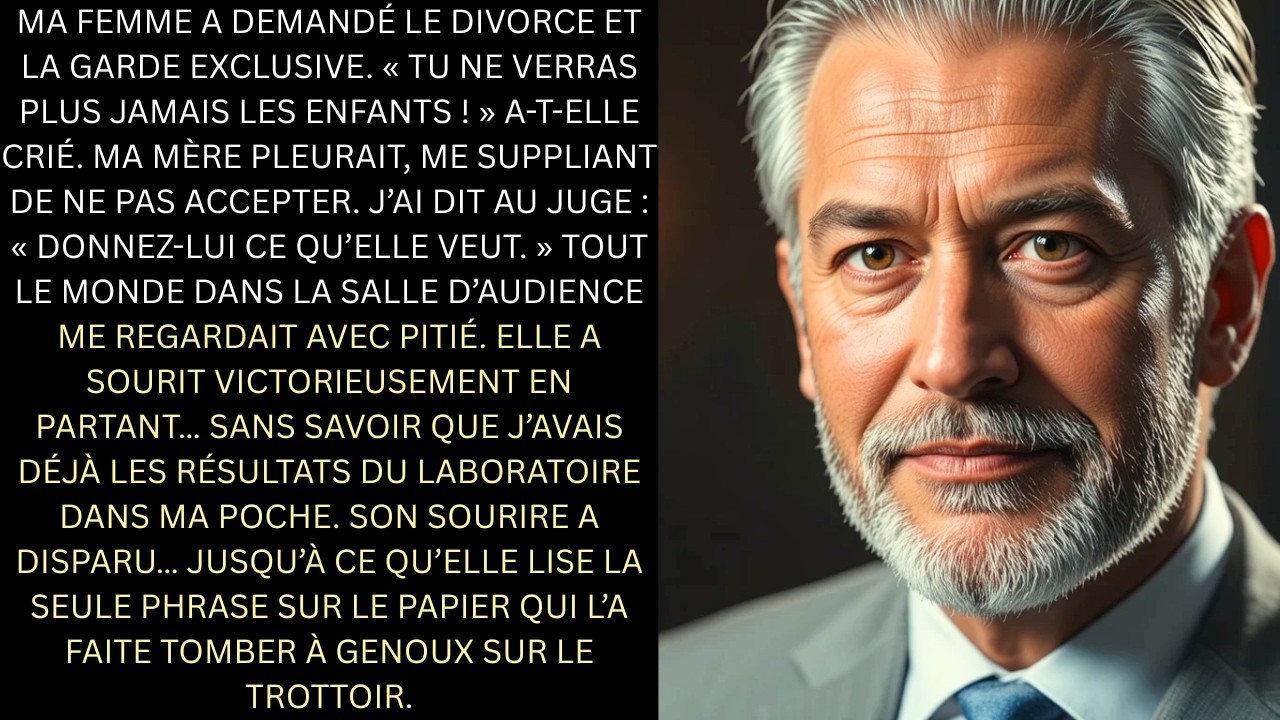 Je lui ai accordé le divorce  Elle souriait… jusqu’à 5 mots de mon avocat