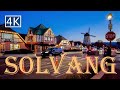 Solvang - California - Christmas Season at Night [4K]