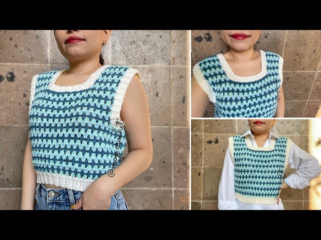 Crochet Vest | Granny Stitch | Left-handed - YouTube