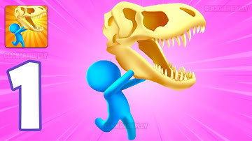 Dig Dinosaur! Gameplay Walkthrough Part 1 - Tutorial Discover Prehistoric Treasures (Android,iOS)