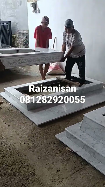 contoh mudah proses membuatan kijing makam marmer
