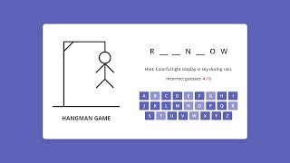 Build A Hangman Game in HTML CSS and JavaScript | Hangman Game in HTML CSS and JavaScript screenshot 1