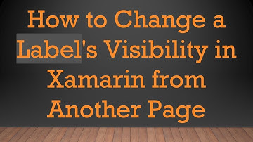 How to Change a Label