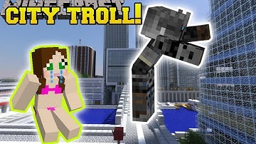 PopularMMOs Pat and Jen RIDICULOUS CITY TROLLING!!! - Find The Stone Button - Custom Map