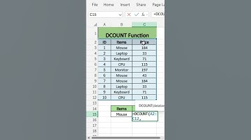 🔢 How to Use DCOUNT in Excel – Count with Conditions!