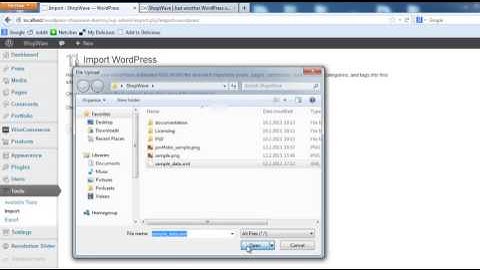 Import Sample Data to WordPress