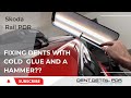 Fixing dents with only a hammer and glue?! | POV Paintless dent repair | Skoda rail dent removal PDR