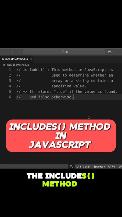 includes() method in JavaScript explanation with notes☑️ #javascript ...