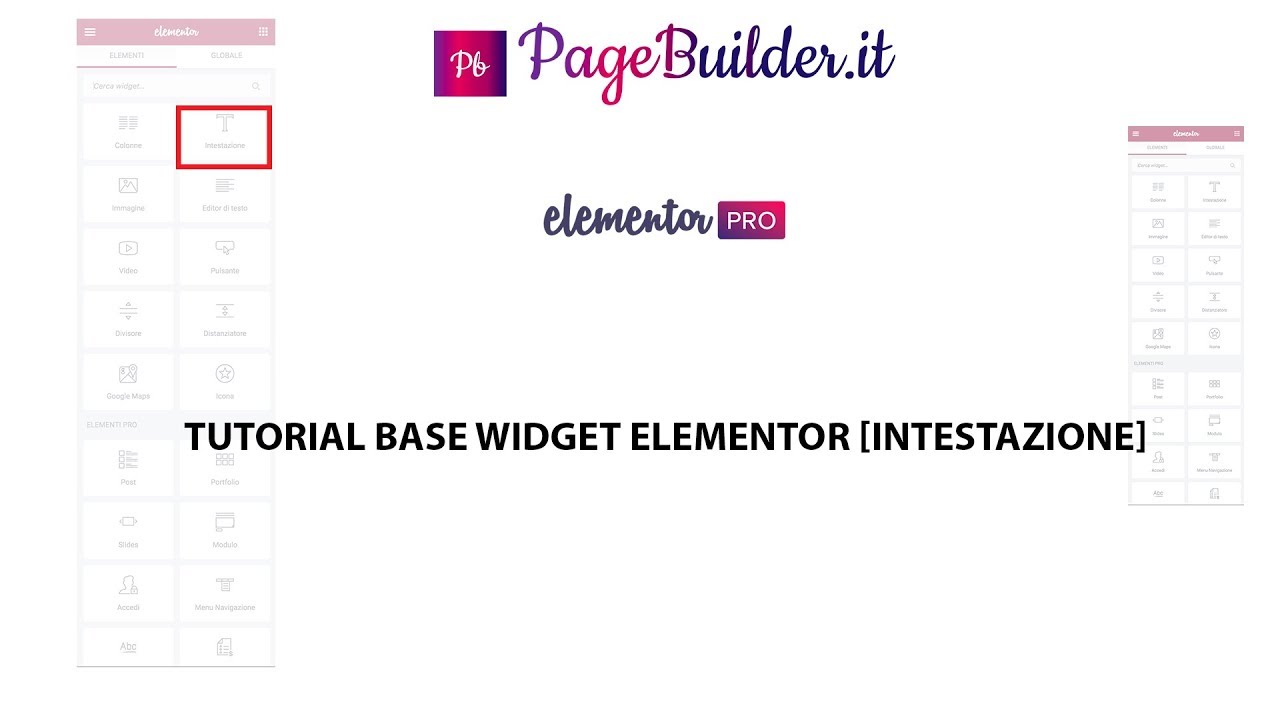 [Elementor pro tutorial base] Introduzione widget Titolo - YouTube