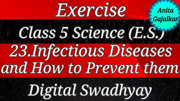 Exercise Class 5 Environmental Studies 23. Infectious diseases and how to prevent them । question