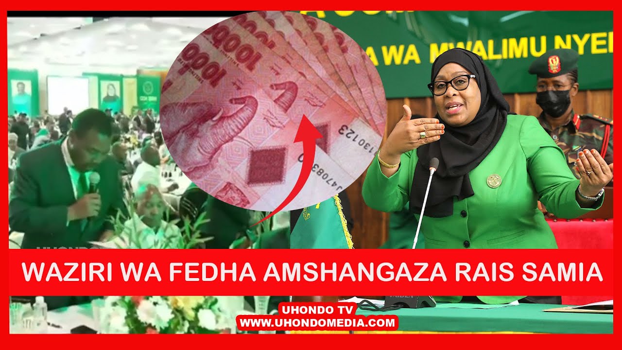 WAZIRI WA FEDHA DKT.MWIGULU AUSHANGAZA UMATI MBELE YA RAIS SAMIA BAADA YA KUTOA KITITA CHA FEDHA