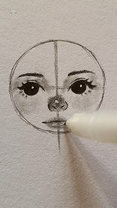 Drawing girl with glasses