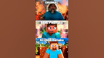 Which one is better ? Minecraft movie animated remake comparison|#shorts #minecraft #youtube
