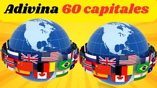 🌍Adivina 60 Capitales 📚Quiz de Geografía QUIZ de paises y capitales cuanto sabes de Cultura General🤓
