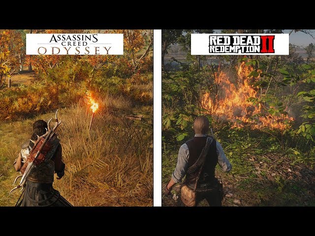 Red Dead Redemption 2 vs Creed Odyssey | 4K Graphics & Comparison -