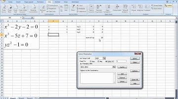 Excel for Chemical Engineers | 10 | Basics [Solving a system of non-linear equations] (9/10)