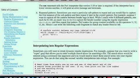 Perl Regular Expressions Wrapup