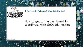 Access to Admin Dashboard - WordPress Part 1